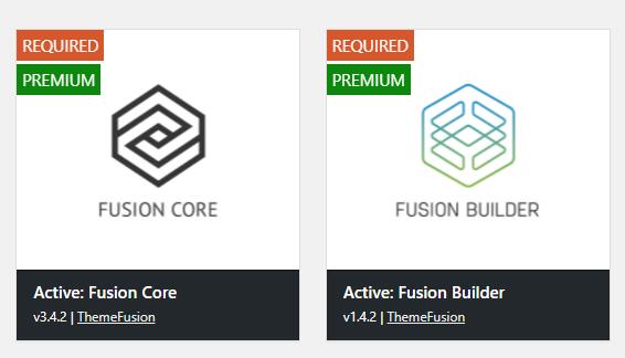 avada安装fusion core和fusion builder插件