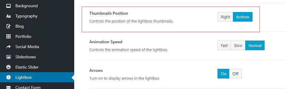 avada设置lightbox方向