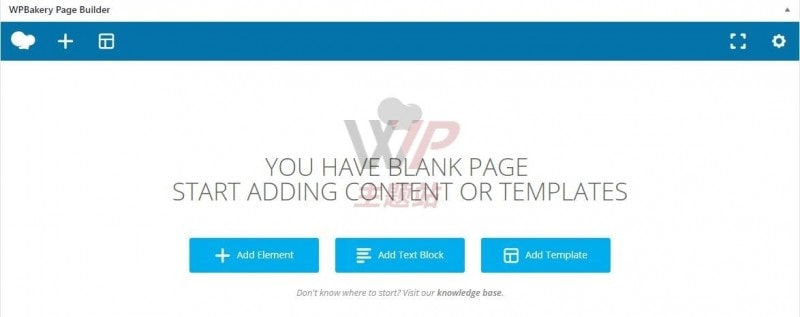 WPBakery Page Builder初始界面