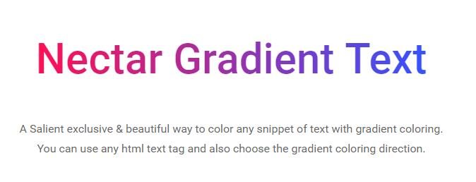Salient主题渐变文字