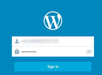 登陆wordpress账号