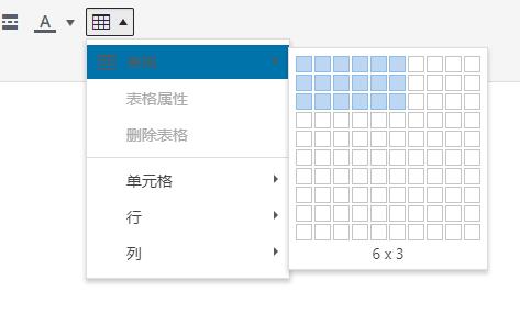 TinyMCE Advanced添加表格