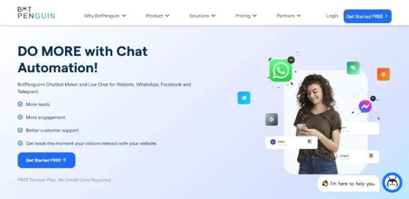 botpenguin WordPress 聊天机器人插件